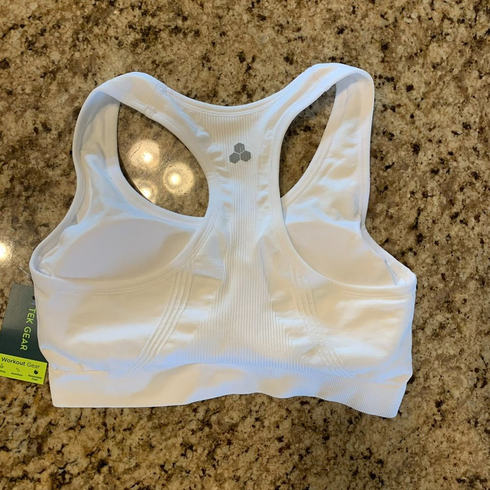 Tek Gear Low Impact Black Sports Bra Sz M BNWT - Picture 2 of 8